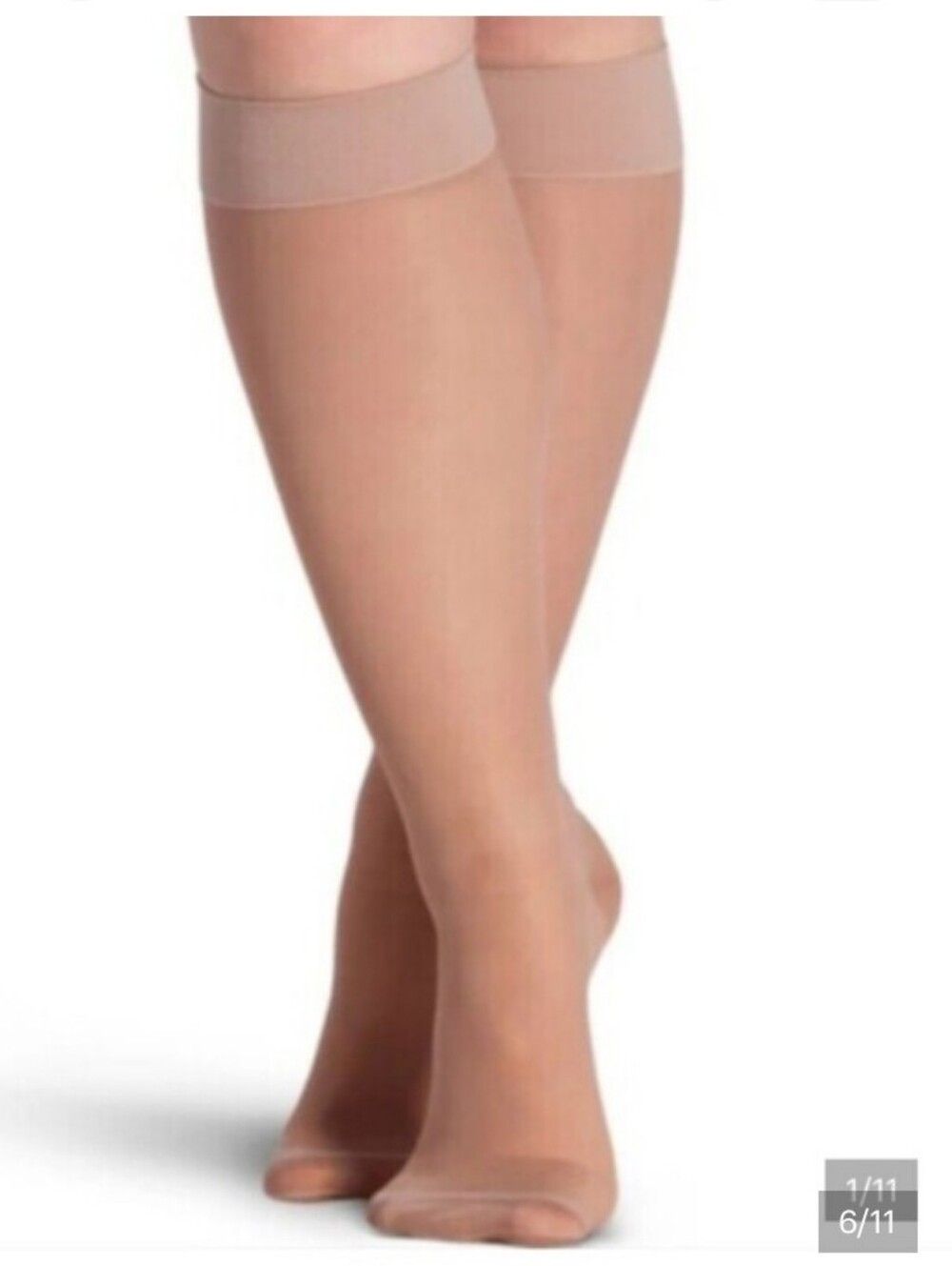 Sigvaris knee highs,Suntan 15-20mmHg light compression,sz B. New pair